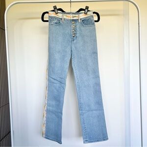 Tory Burch ribbon embellished jeans